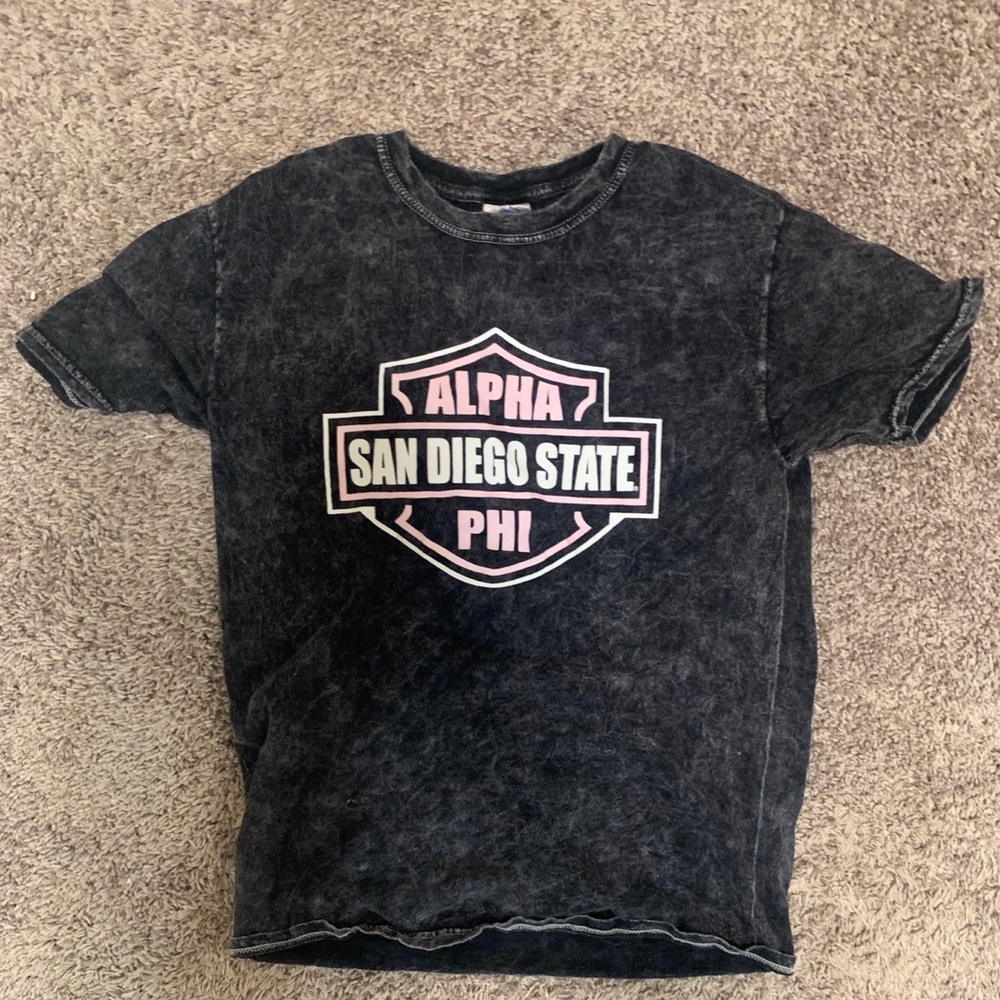 Alpha phi Harley Davidson style T-shirt